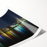 Extra large wall art featuring line art flowers in monochrome tones on rolled print, suitable for large living room decor.