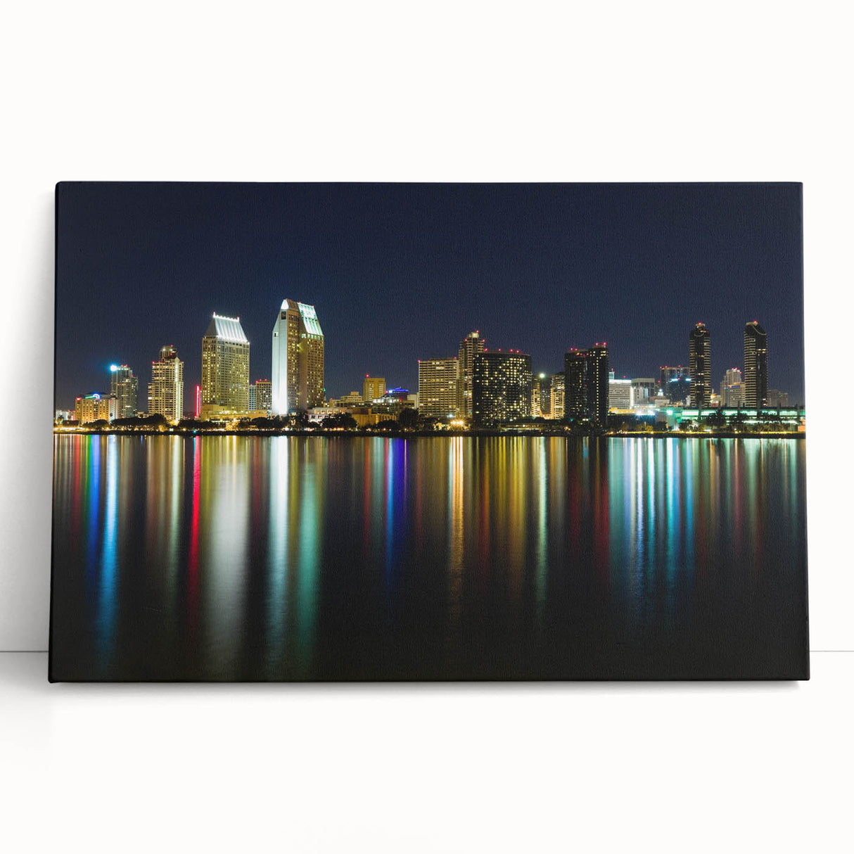 Black and white stretched canvas of San Diego scenery, ideal for kitchen wall art or bedroom ambiance.