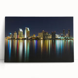 Black and white stretched canvas of San Diego scenery, ideal for kitchen wall art or bedroom ambiance.
