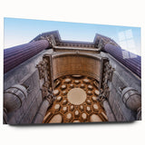 Acrylic print of San Francisco skyline in muted blue and gray tones, suitable as large bedroom or dining room art.