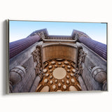 Framed canvas of a vintage-style San Francisco landscape with colorful art accents, ideal for modern home decor.