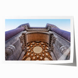 San Francisco skyline in muted gray tones on a rolled canvas, ideal for art wall dining room placement.