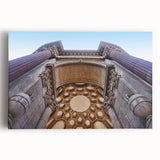 Black and white photo of San Francisco skyline on stretched canvas, suitable for kitchen wall art.