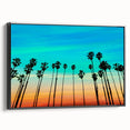 Black and white framed canvas of Santa Barbara landscape, ideal for bedroom wall decor.