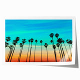 Extra large rolled print of Santa Barbara scenery with vibrant floral elements, ideal for art wall dining room.