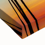 Black and white landscape art painting of Santa Barbara on stretched canvas, ideal for bedroom wall decor.