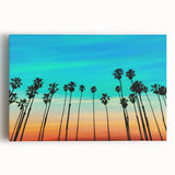 Black and white stretched canvas of Santa Barbara coastline, ideal for kitchen wall art.