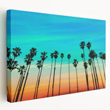 Large stretched canvas featuring a Santa Barbara coastline scene in muted earth tones, ideal for kitchen wall art.