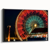 Black and white framed canvas of Santa Monica landscape, ideal for bedroom wall art in a vintage poster style.