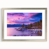Textured art depicting abstract Sierra Nevada scenery in muted earth tones on a framed silver mat.