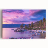 Black and white photo of Sierra Nevada mountains on large stretched canvas, ideal for kitchen wall art.