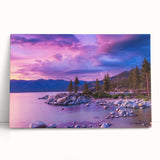 Black and white photograph of the Sierra Nevada on stretched canvas, suited for kitchen or bedroom wall art.