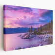 Landscape of Sierra Nevada mountains on large stretched canvas, featuring earthy green and brown tones.