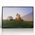 Large abstract wall art depicting a Sonoma, California landscape in muted earth tones on a framed acrylic.