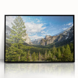 Large abstract wall art depicting Yosemite scenery in muted earth tones on a framed acrylic.