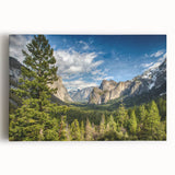Black and white photograph of Yosemite on stretched canvas, ideal for kitchen wall art.