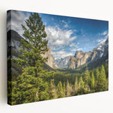 Large canvas print of Yosemite scenery in natural colors, suitable for kitchen wall art.