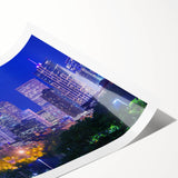 Extra large wall art featuring line art flowers in muted colors on a rolled print, ideal for large living room decor.