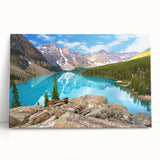 Black and white photo of the Rocky Mountains on stretched canvas, suitable as large kitchen wall art or for a bedroom.