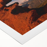 Art Deco poster of Colorado Springs with vibrant greens and blues on rolled canvas, suitable for dining room décor.