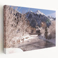 Large canvas print of Telluride, Colorado landscape in muted earth tones, suitable for kitchen wall art.