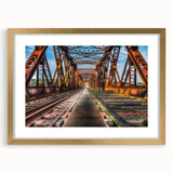 Extra large abstract art print featuring textured scenery of Connecticut in muted earth tones, framed with a gold mat.