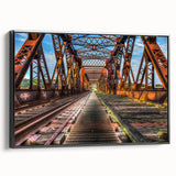 Black and white landscape painting of Connecticut scenery on a framed canvas, ideal for bedroom wall art.