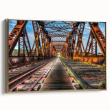 Framed canvas of a vintage-style Connecticut landscape in muted gold and black tones, ideal for bedroom wall decor.