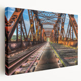 Large canvas print of a serene Connecticut landscape in soft green and blue tones, ideal for kitchen wall art.