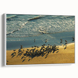 Vintage poster art of Daytona scenery on a framed canvas, featuring vibrant colors, ideal for living room decor.