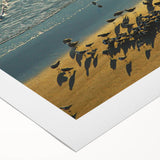 Art deco poster of Daytona scenery on rolled canvas, featuring pastel shades, ideal for dining room wall art.