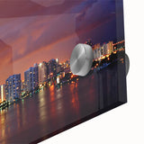 Acrylic print of Fort Lauderdale scenery in mid-century modernist style, featuring pastel shades, ideal for dining room art.