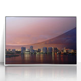 Art deco style poster of Fort Lauderdale scenery in pastel shades, framed acrylic, ideal for modern nursery wall art.