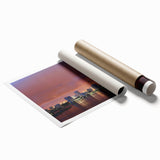 Extra large rolled print of Fort Lauderdale scenery in pastel shades, ideal for classy bathroom wall art.
