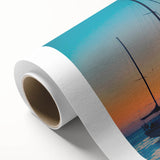 Art deco poster of Florida Keys scenery in pastel shades, on rolled canvas, ideal for nursery wall art.