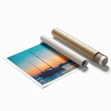Extra large rolled print of Florida Keys scenery featuring vibrant water and sky colors, ideal for classy bathroom wall art.