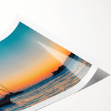 Extra large wall art featuring line art flowers in soft pastel shades on rolled print.