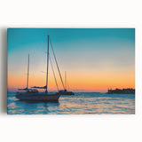 Black and white stretched canvas of the Florida Keys scenery, ideal for kitchen wall art.