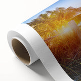 Art deco poster of Palm Beach with pastel shades on rolled canvas, ideal for nursery wall art.