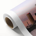 Art Deco poster of Tampa skyline in pastel shades on rolled canvas, ideal for nursery wall art.