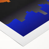 Art deco poster of Atlanta skyline in pastel shades on rolled canvas, ideal for dining room wall art.