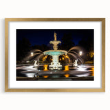 Extra large abstract art print of Savannah scenery in gold frame, featuring textured brush strokes in muted earth tones.