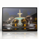 Large abstract wall art depicting Savannah, Georgia's scenery in muted earth tones on a framed acrylic print.