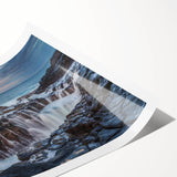 Extra large wall art featuring line art flowers in muted earth tones on a rolled canvas, ideal for large living room decor.