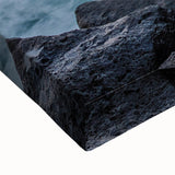 Large art of Kauai landscape in black and white on stretched canvas, ideal for bedroom wall decor.