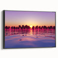 Black and white framed canvas of a Maui landscape, ideal for bedroom wall art with a vintage poster style.