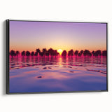 Black and white framed canvas of a Maui landscape, ideal for bedroom wall art with a vintage poster style.