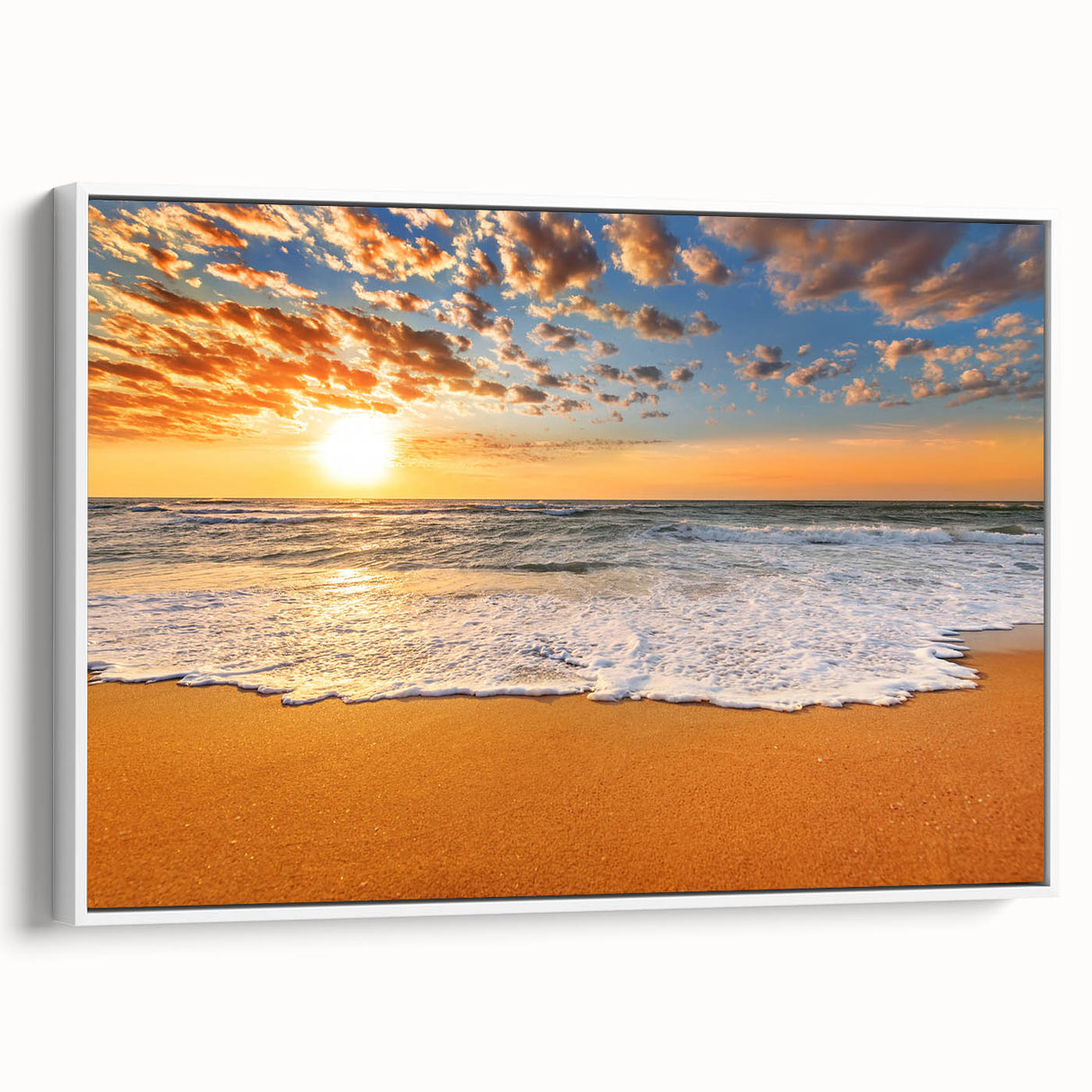 Vintage poster art of Oahu, Hawaii, in vibrant colors on a large framed canvas, ideal for living room decor.