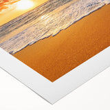 Art deco poster of Oahu scenery, featuring vibrant ocean and sky tones on rolled canvas, suitable for dining room wall art.