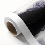 Art Deco poster featuring a serene Idaho landscape on rolled canvas, with soft green and blue tones.